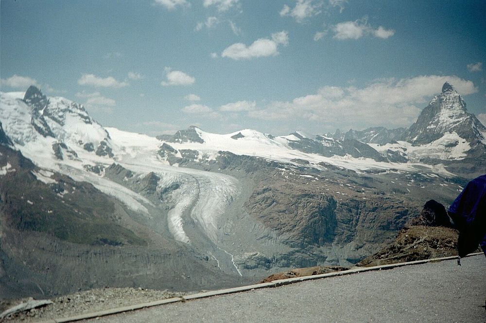 Unterer Theodulgletscher in 2001.
